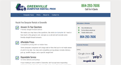 Desktop Screenshot of dumpsterrentalgreenvillesc.net